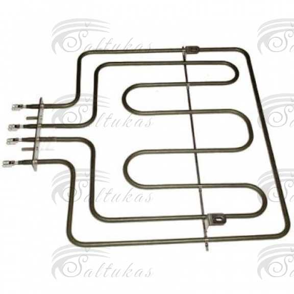 ELECTROLUX ZANUSSI viršutinis kaitinimo elementas 1750W + 800W, 230V, plotis 340mm, ilgis iki skardelės 335mm, ( Heating elements for ovens