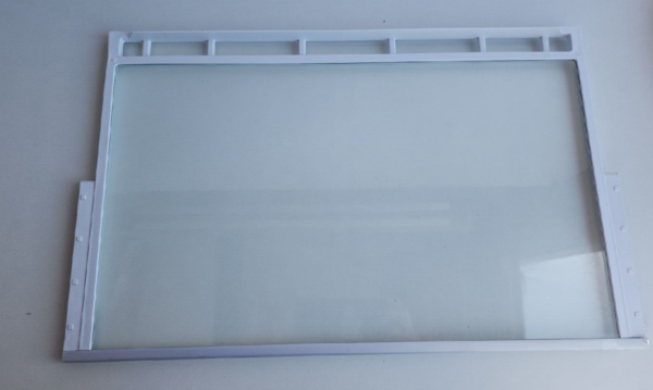 Glass shelf with holders for the refrigerator BOSCH, SIEMENS, NEFF, 473x229x19mm orig.