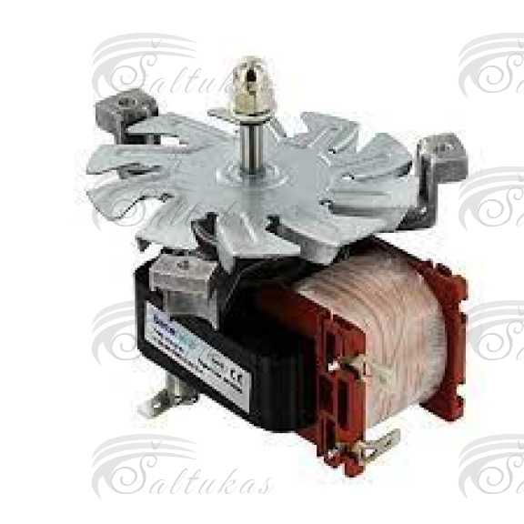 Ventiliatorius orkaitei BEKO, BAUMATIC, 24W. Atstumas tarp tvirtinimų 88mm, ašelės bendras ilgis 35mm, sparnuotė 88mm Oven fans grill motors and wings