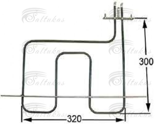 Kaitinimo elementas orkaitei TEKA tenas viršutinis Galia: 140W, Ilgis: 370mm, Plotis: 320mm, Ilgis Flanšas: 100mm, Plotis Flanšas: 22mm, Termostatas: Ne