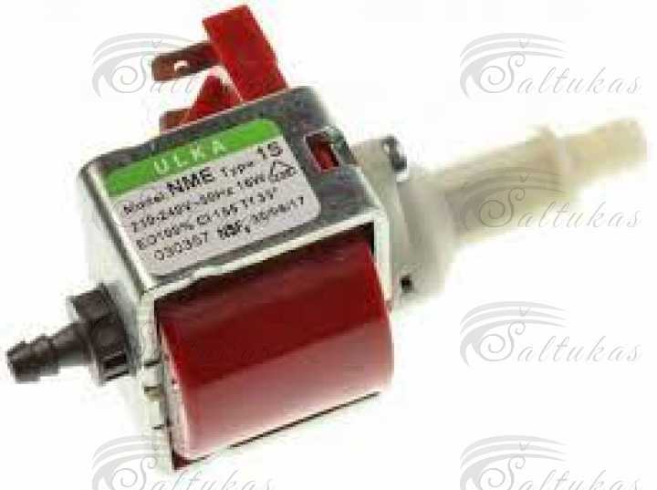 Vandens siurblys kavos aparatui ULKA, NME1S, 16W, 180cc/min, maksimalus slėgis 3,2bar, 33DSB Valves, presses, connectors, pressure sensors, couplings and other parts of coffee machines