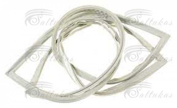 Šaldytuvo Liebher viršutinė durų tarpinė,pilka,plotis: 57 cm, aukštis: 1,12 m.Yra,klijuojama ir prisukama. Gaskets for refrigerator doors, etc.