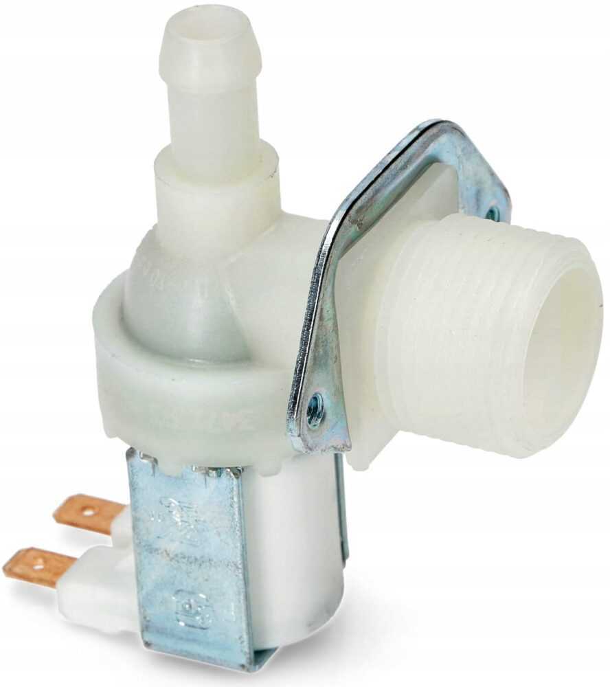 Skalbimo mašinos GORENJE, WHIRLPOOL vienšakis vožtuvas 90 laipsn. D=12mm.plona atšaka Valves for washing machines