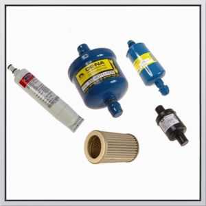 Filters for industrial refrigerators, their nuts