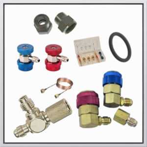 Refrigerator couplings, adapters, nuts and connectors