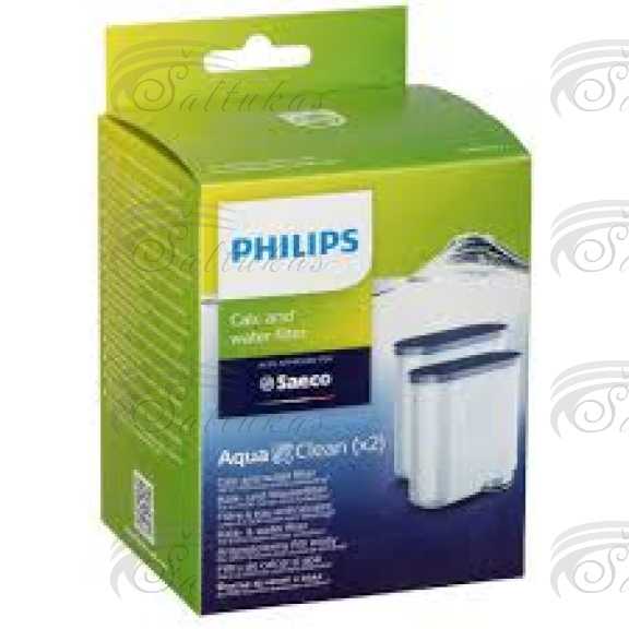 Kavos aparato vandens ir kalkių šalinimo filtras AquaClean, SAECO, PHILIPS, 2 vnt. Filters, sieves and tanks for coffee machines (milk water and others)