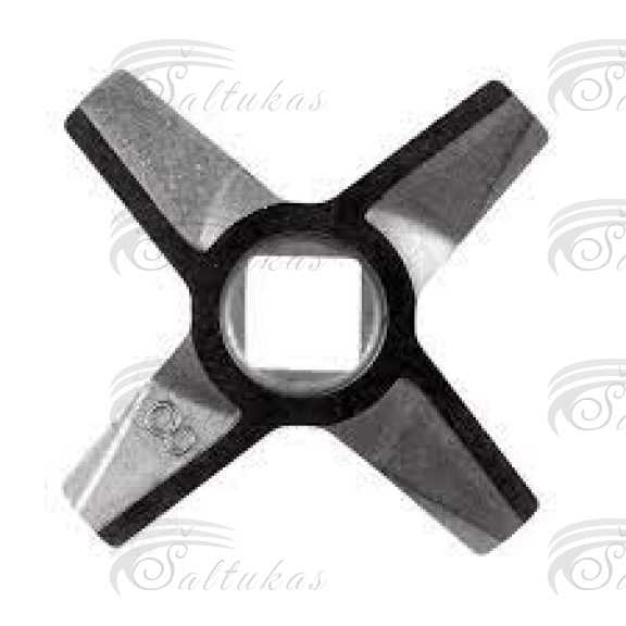 Peilis mesmalei BOSCH, SIEMENS, ZELMER, ašmenys iš abiejų pusių, D-55mm, vidinė skylė – 10x10mm orig. Parts of the meat grinder