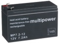 Multipower Battery Voltage: 12V, Capacity: 7,2Ah, Type: Lead gel battery, Chemistry: Lead-acid battery. Silicone adhesives insulation battery batteries Bearded,epilators, etc.