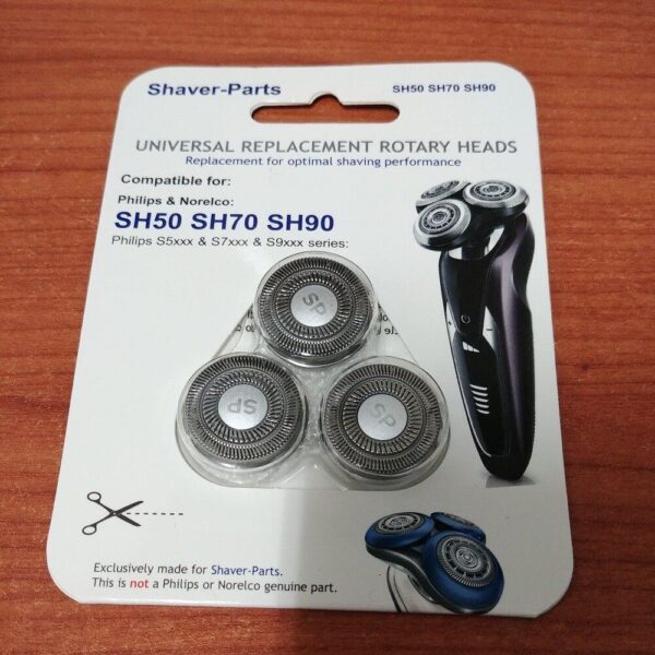 Bearded PHILIPS heads SH50 SH70 SH90. SHAVER HEAD REPLACEMENT FOR PHILIPS SH50 SH70 SH90 - Image 2