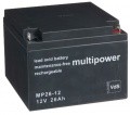 Battery MP26-12 MULTIPOWER Voltage: 12V, Capacity: 26Ah, Type: Lead gel battery, Chemistry: Lead-acid battery (Pb), Rechargeable Silicone adhesives insulation battery batteries Bearded,epilators, etc.