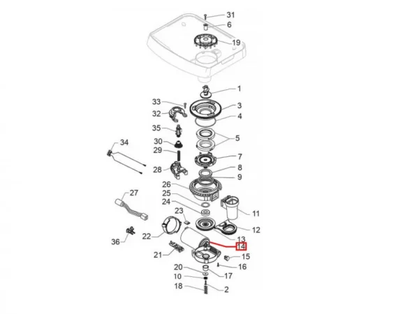 Coffee machine PHILIPS SAECO, GAGGIA grinding mechanism engine V3.1 230V - Image 6