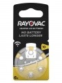 Zinc air battery RAYOVAC ZA10, DA10, PR70 for hearing aids, 1.4V, 105mAh, 3.5×5.8mm, 6 pcs. compl. Silicone adhesives insulation battery batteries Bearded,epilators, etc.