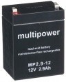 Multipower Battery Voltage: 12V, Capacity: 2.9Ah, Type: Lead gel battery, Chemistry: Lead-acid battery (Pb), Rechargeable Silicone adhesives insulation battery batteries Bearded,epilators, etc.