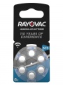 Zinc air battery RAYOVAC V665, V675, PR44 for hearing aids, 1.4V, 640mAh, 5.4×11.6mm, 6 pcs. Comp. Silicone adhesives insulation battery batteries Bearded,epilators, etc.