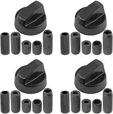 ALTERNATIVE UNIVERSAL MULTIFIT REPLACEMENT CONTROL KNOBS SET COMPATIBLE FOR OVENS, GAS, ELECTRIC, STOVES, PCS X4, BLACK Handles and door handles for electric and gas stove ovens