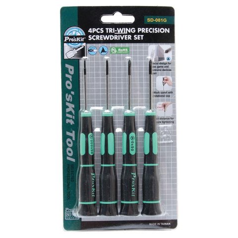 Set of precision screwdrivers PROSKIT, 4 pcs., (TRI000, TRI00, TRI0, TRI1). TRIWING SCREWDRIVER SET 4 PCS. TR000/00/0/1 Tools and other equipment