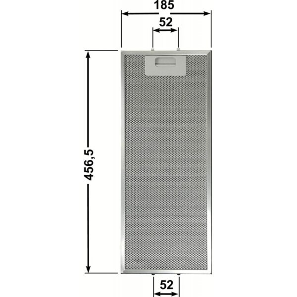 Hood filter ELICA, AEG, ELECTROLUX, BOSCH, BAUKNECHT, IKEA, SAMSUNG, WHIRLPOOL, ZELMER 456x185mm,orig. - Image 2