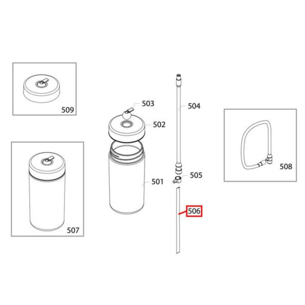 Philips coffee machine, SAECO milk capacity tube metal,7X0 5 L - Image 4