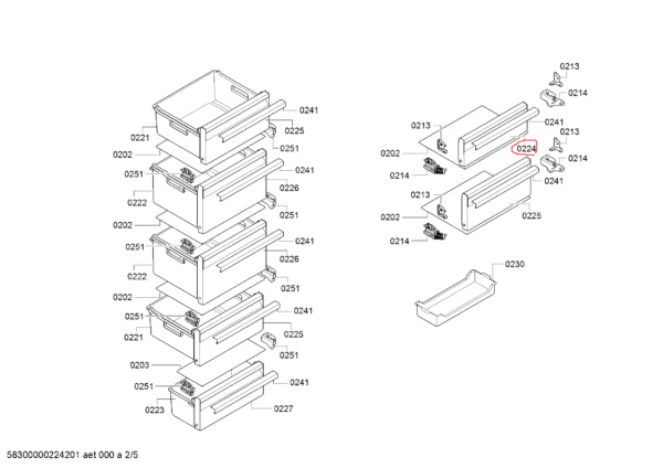 Bosch/SIEMENS top hinged door for the freezer - Image 2
