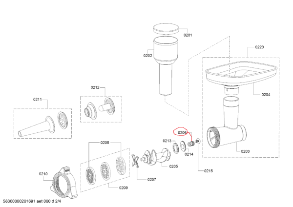 Part of the meat grinder BOSCH, SIEMENS propeller - tooth, orig. - Image 3