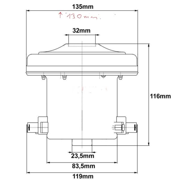 Vacuum cleaner ELECTROLUX / AEG motor,orig.230v,1850w,YDC01-3N. D=129/84mm H=36/115mm - Image 4