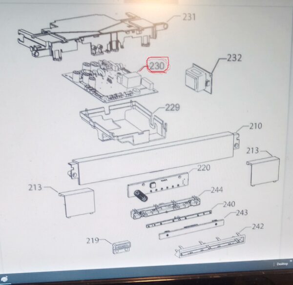 The electrolux / AEG control module of the refrigerator is programmed,orig.