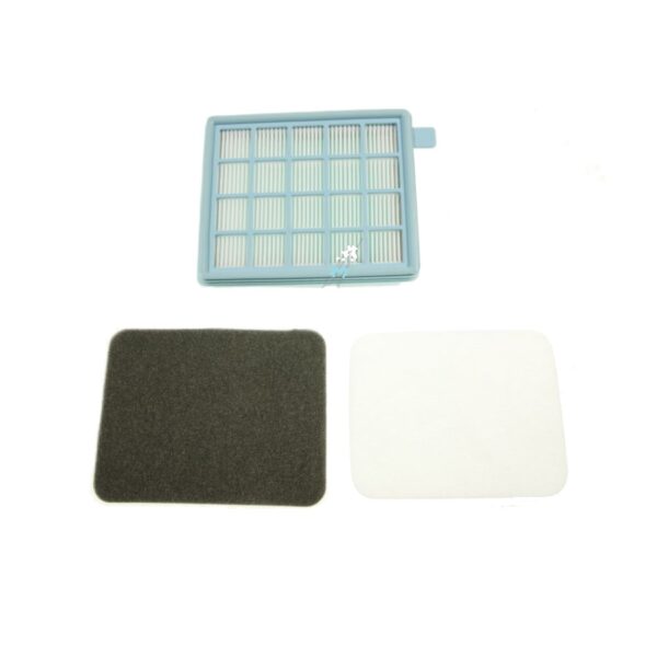 Vacuum cleaner HEPA filter PHILIPS, 146x126x35mm, set (1 x hepa filter, 1 x "clean air filter", 2 exhaust foam filters), alternative