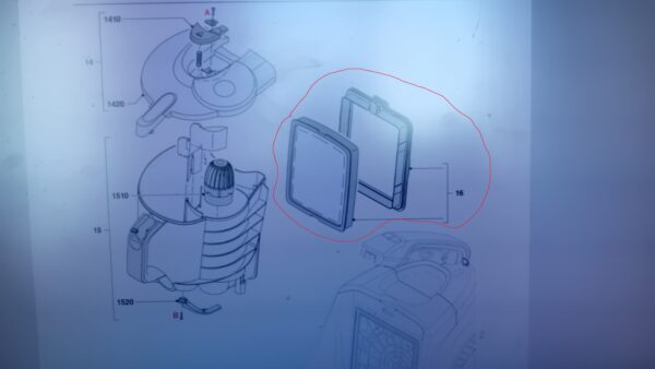 Philips vacuum cleaner combined filter, 17 cm, 14.4 cm, 2.3 cm, content units: 1,with frame in the kit.alternative - Image 4