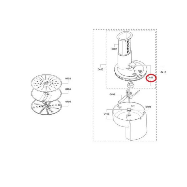 Connector (coupling) of the axis of the food processor BOSCH, SIEMENS cutter, orig. - Image 2