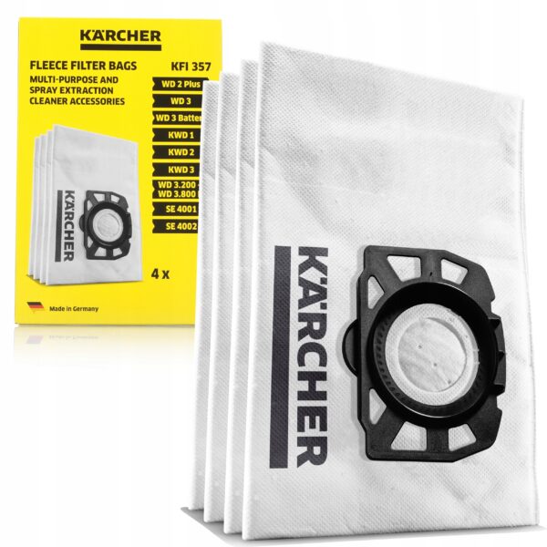 Vacuum cleaner KÄRCHER bags 4pcs. FLEECE FILTER BAGS 4 PCS,orig.