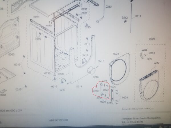 Bosch/SIEMENS door hinge, orig. - Image 2