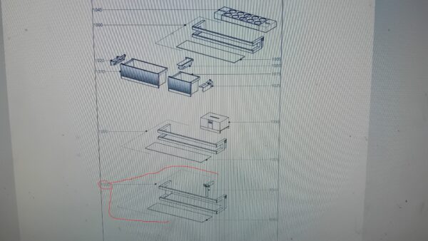 The bottom door shelf of the LIEBHERR refrigerator in the kit,orig. - Image 3