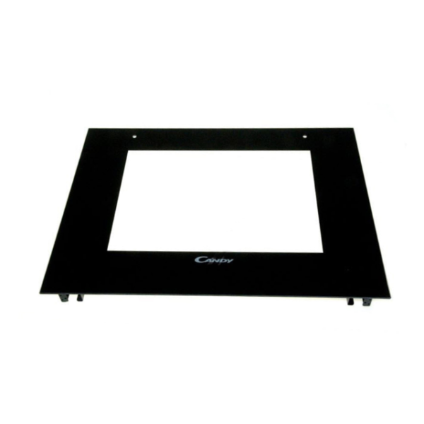 Oven CANDY/HOOVER front door glass,black