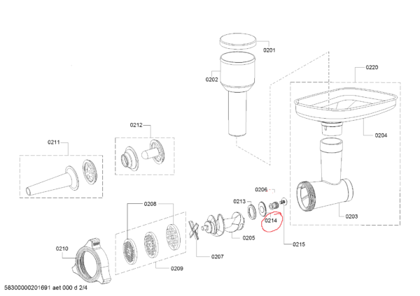 Bosch/SIEMENS meat grinder snake ring - Image 3
