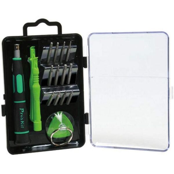 Apple device repair kit for iPhone, iPad and MacBook. 17-IN-1 PROSKIT SMARTPHONE TOOL KIT
