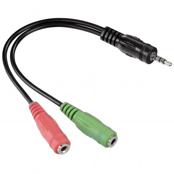 Audio adapter. ADAPTER JACK 3.5MM 4 PIN WT/2GN JACK 3.5MM 3 PIN