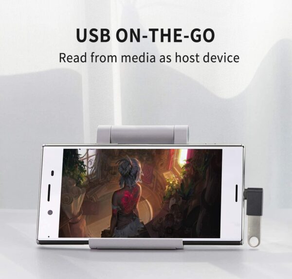 USB -adapter. USB-C 3.0 ADAPTER, TYPE-A SOCKET, 90°, OTG, METAL - Image 3