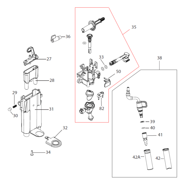 Steam vent valve (set) of the DELONGHI coffee machine, orig. - Image 3