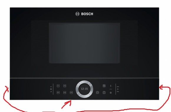 Microwave BOSCH/SIEMENS panel slide Microwave oven fuse hooks protection and other details