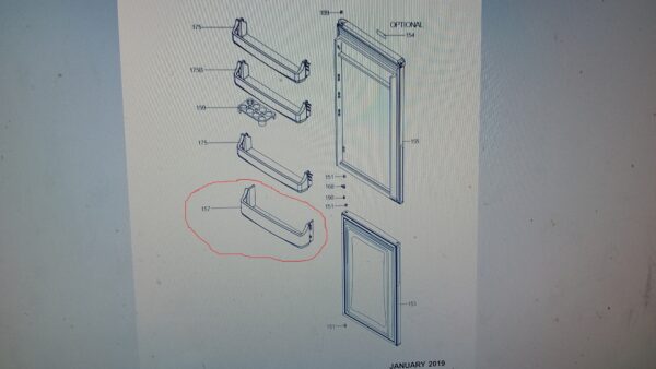 Bottom door rack of the refrigerator SHARP,VESTEL - Image 2