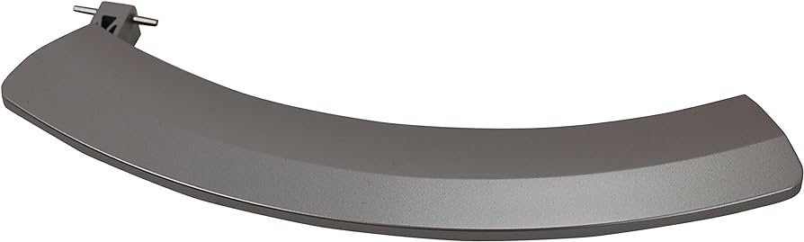Door knob for BOSCH, SIEMENS, LOGIXX8, IQ500, IQ700, VARIO PERFECT models, gray, matte, orig. Washing machine door knobs, lock hooks