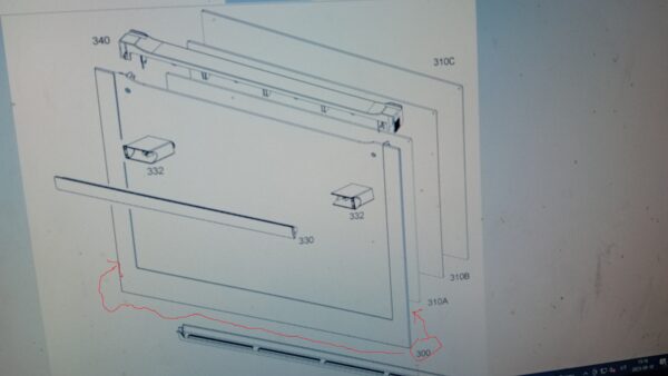 Oven ELECTROLUX / AEG front,outer glass.594x471mm - Image 2