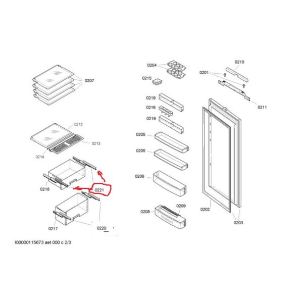 Bosch/SIEMENS refrigerator rail set 2pcs.orig - Image 2