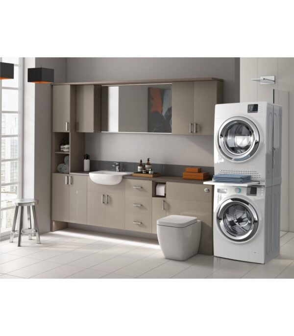 Universal washing machine and dryers LG, BEKO, BLOMBER, HANSA, SAMSUNG, BOSCH, SIEMENS, AEG, ELECTROLUX, UNIVERSAL connection frame, with retractable drawer for clothes and additional fixers (fastenings) 600x600mm,alternative - Image 3