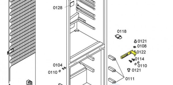 The hinge of the doors of the refrigerator BOSCH, SIEMENS, SHARP (middle), orig. COLORS MAY VARY WHITE,SILVER,BLACK - Image 5