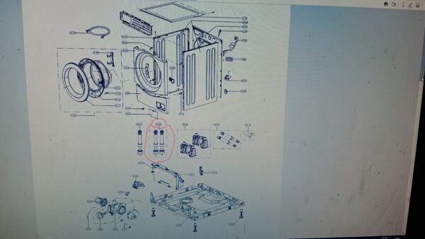 Washing machines LG amartizator,1pcs,orig. Length: 240mm - Image 3