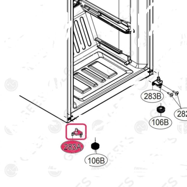 Lg refrigerator door hinge lower left - Image 3