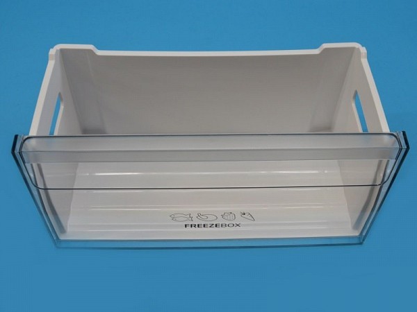 Bottom freezer drawer of the refrigerator GORENJE,Length: 43.3 cm Depth: 22 cm Height: 21.5 cm,orig. Holders for household refrigerators, drawers, shelves and other plastic details