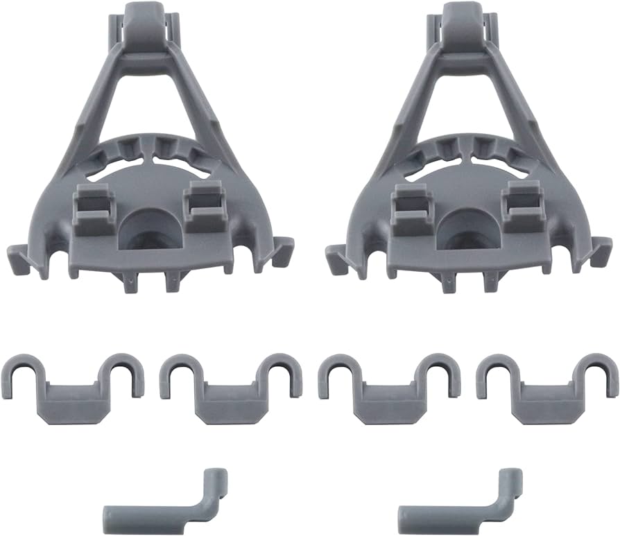 Alternative to the BOSCH dishwasher, a set for the repair of the lower basket of dishes from SIEMENS. Dishwasher hinges cord support details