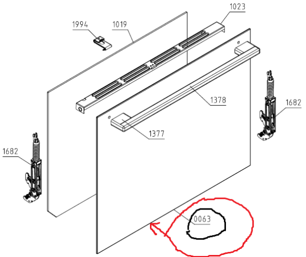 Oven GORENJE,HISENSE windshield. DOOR GLASS BIO21 6-241 VZ068 HSN GLU - Image 2